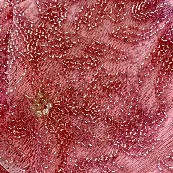 Amarra pink beaded formal gown